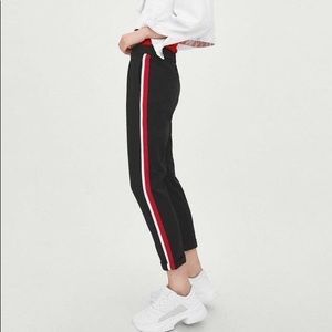 Zara Black stripe Red/White pants